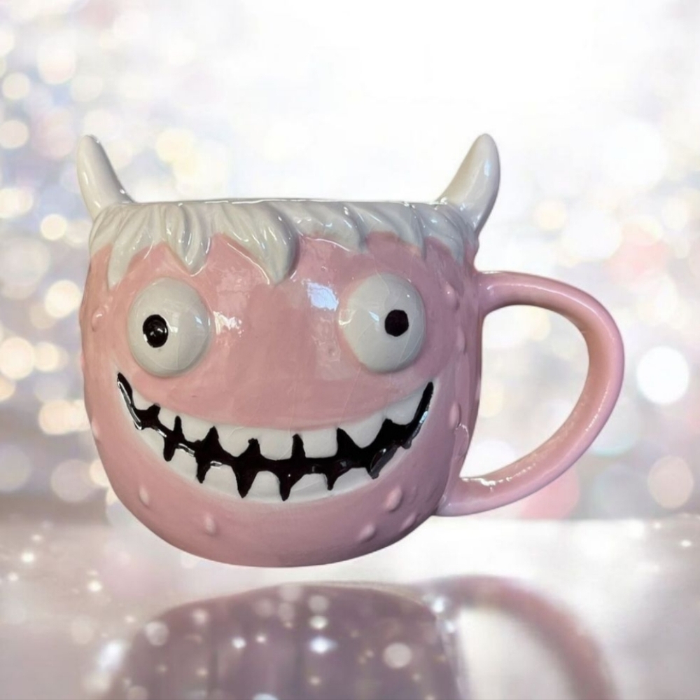 Halloween Themed 3D Pink Monster Mug.